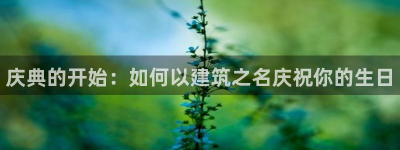 安信12平台：庆典的开始：如何以建筑之名庆祝你的生日