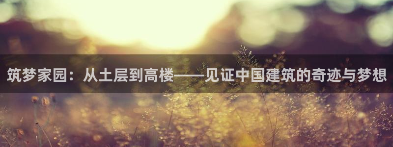 安信12官方下载：筑梦家园：从土层到高楼——见证中国建筑的奇迹与梦想