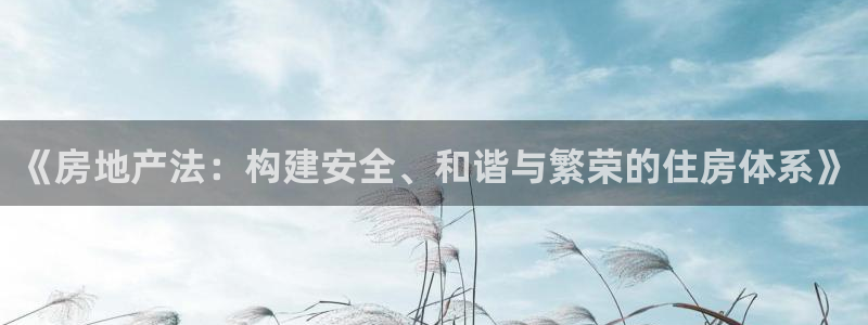 安立信12改装：《房地产法：构建安全、和谐与繁荣的住房体系》