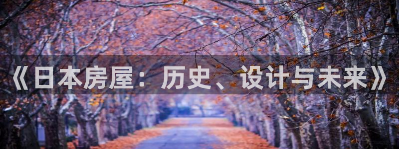 安信12注册：《日本房屋：历史、设计与未来》