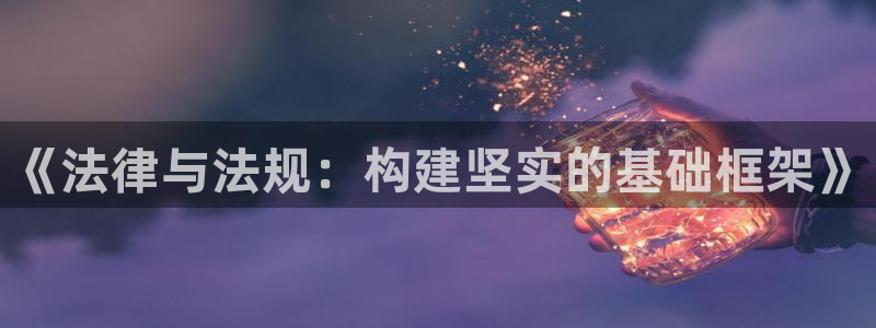 安信12彩票app下载：《法律与法规：构建坚实的基础框架》
