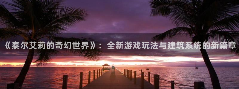 安信可12f代码：《泰尔艾莉的奇幻世界》：全新游戏玩法与建筑系统的新篇章